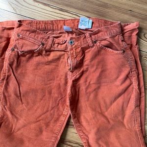 Lucky Brand Orange Corduroy wide leg pants
